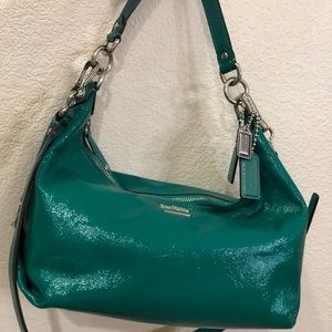 Coach Jade Green Patent Shoulder/Crossbody Bag